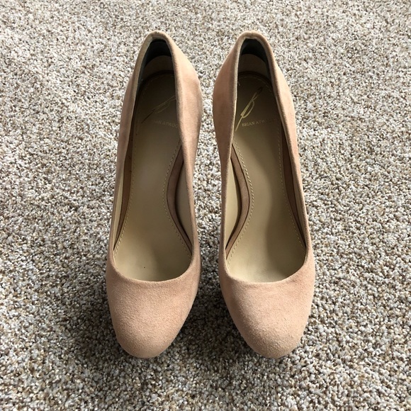 Sz 4 Brian Atwood Francoise Rhinestone Suede Pump - Picture 4 of 8